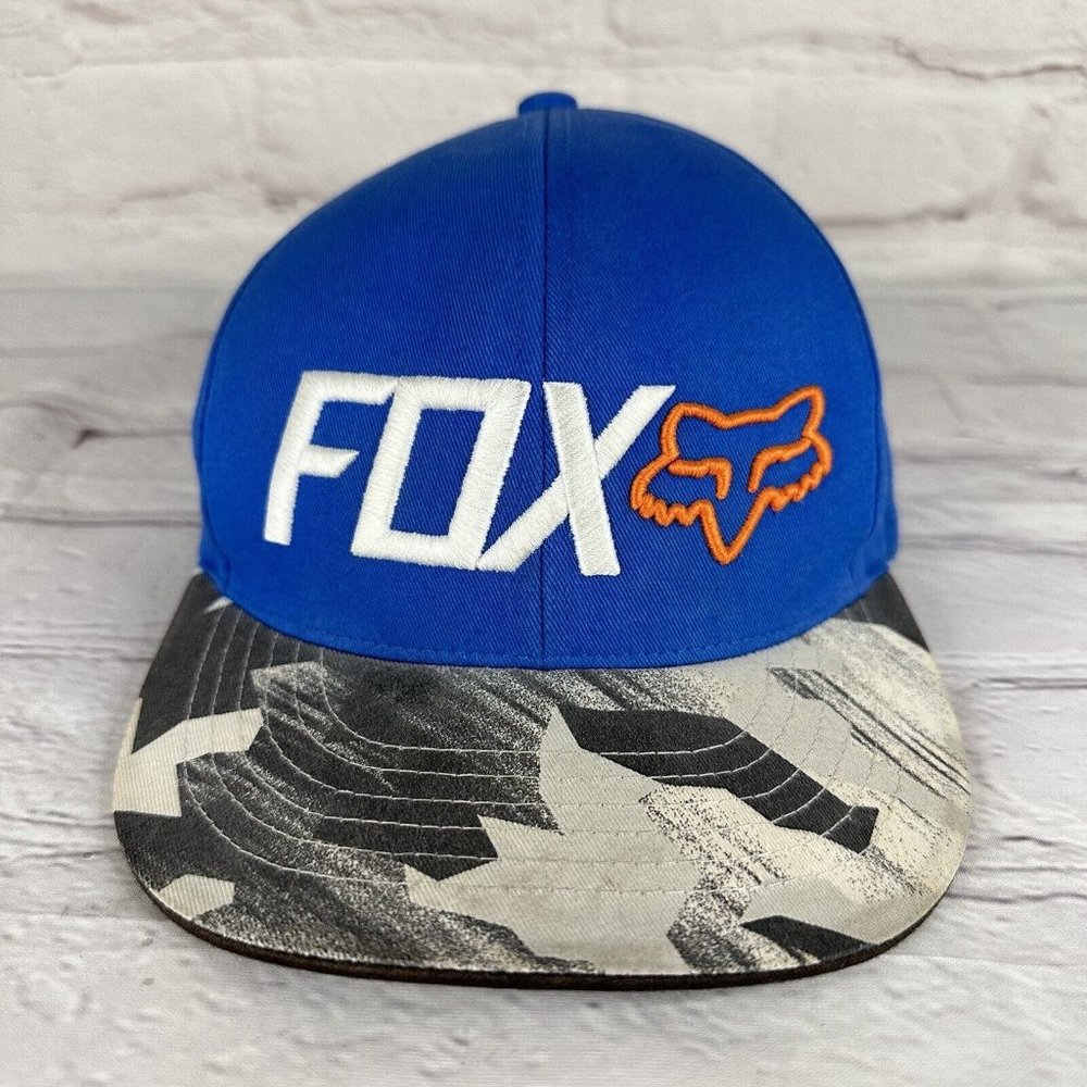 Fox Racing Vintage OSFA Snapback Hat Adjustable Adult Embroidered Logo Cap